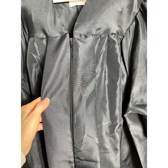 Jostens Graduation Gown Black Poly Standard Mens 5'10"-6' December Grad Unisex - Picture 4 of 4